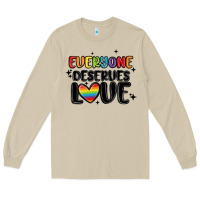 Mushroom everyone deserves love Long Sleeve Tee - MaliasSmallBusiness
