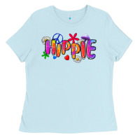 Baby Blue hippie Ladies Tee - Zillion Design Studio