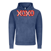 Vintage Denim Valentine's Day Xoxo Balloon Vintage Hoodie - Artiststas