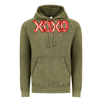 Vintage Olive Valentine's Day Xoxo Balloon Vintage Hoodie - Artiststas