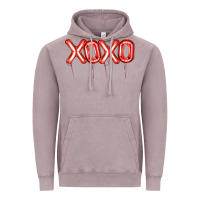 Vintage Zinc Valentine's Day Xoxo Balloon Vintage Hoodie - Artiststas