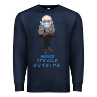 Navy Bernie it's Cold Outside Premium Sweatshirt - Bettercallsaul
