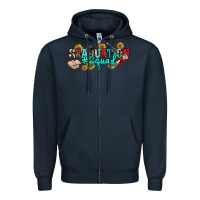 Navy graduation squad Zipper Hoodie - NancyCooperArtShop