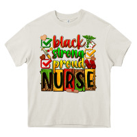 Cream black strong proud nurse Heavy Core Tee - Zillion Design Studio
