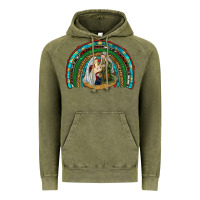 Vintage Olive holy family rainbow Vintage Hoodie - RanaPortraitStore