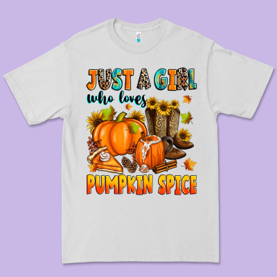 Just A Girl Who Loves Pumpkin Spice Premium Tee Designed By Zillion Design Studio
