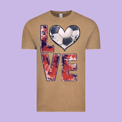 Soccer Love Vintage Tee Designed By Jahusdesignshop
