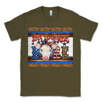 Army Green Western Star Spangled Baby Cow Classic Tee - LillyAllenDesigns