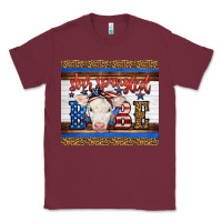Burgundy Western Star Spangled Baby Cow Classic Tee - LillyAllenDesigns