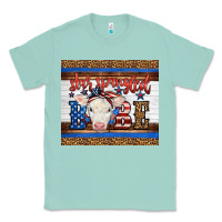 Seafoam Western Star Spangled Baby Cow Classic Tee - LillyAllenDesigns