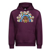 Mauve Wine Easter Bunny with carrot rainbow Easter Day Urban Hoodie - HowdyJamesFarm