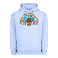 Pigment Grape Ice Easter Bunny with carrot rainbow Easter Day Urban Hoodie - HowdyJamesFarm