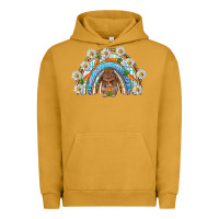 Pigment Peanut Butter Easter Bunny with carrot rainbow Easter Day Urban Hoodie - HowdyJamesFarm