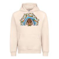 Sandshell Easter Bunny with carrot rainbow Easter Day Urban Hoodie - HowdyJamesFarm