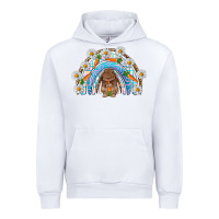 White Easter Bunny with carrot rainbow Easter Day Urban Hoodie - HowdyJamesFarm