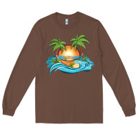 Chestnut sunset beach scene Long Sleeve Tee - MaliasSmallBusiness