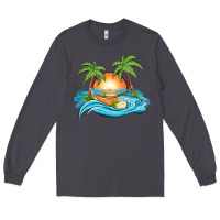 Smoke sunset beach scene Long Sleeve Tee - MaliasSmallBusiness