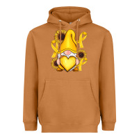 Meerkat Childhood Cancer gnome Heavyweight Hoodie - RanaPortraitStore