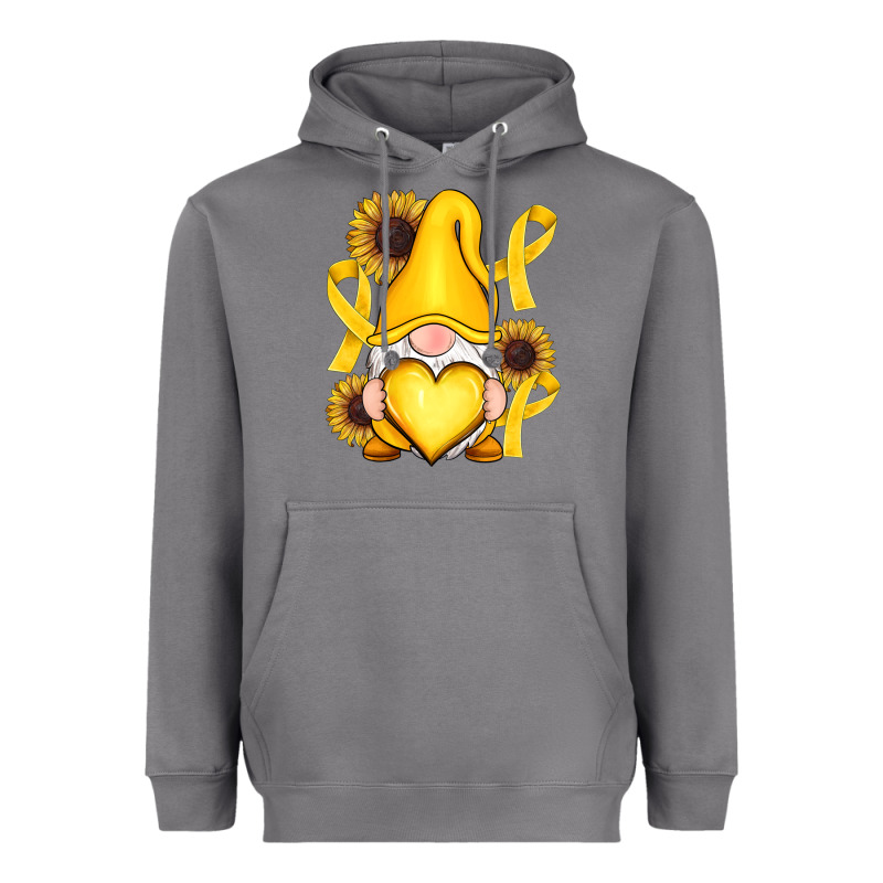 Childhood Cancer Gnome Heavyweight Hoodie by RanaPortraitStore | Teevron