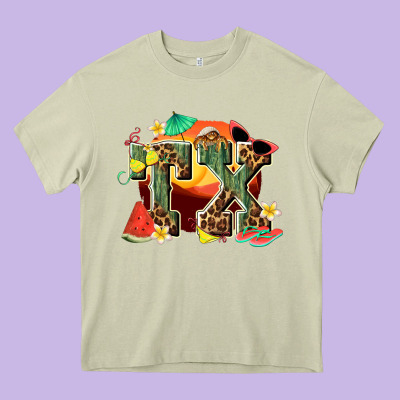 Summer Tx Heavy Core Tee Designed By Texasbilliewilder