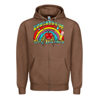 Chestnut educator of tiny humans Zipper Hoodie - NancyCooperArtShop