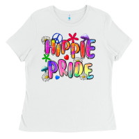 White hippie pride Ladies Tee - Zillion Design Studio