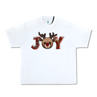 White joy reindeer Urban Heavy Tee - AdoDesignShop