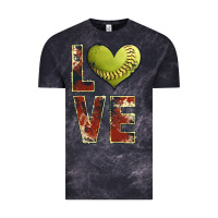 Cloud Black softball love Vintage Tee - JahusDesignShop