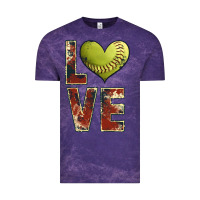 Cloud Purple softball love Vintage Tee - JahusDesignShop
