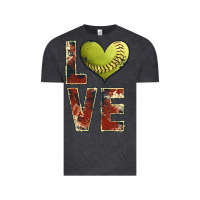 Vintage Black softball love Vintage Tee - JahusDesignShop