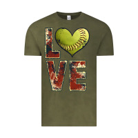 Vintage Olive softball love Vintage Tee - JahusDesignShop