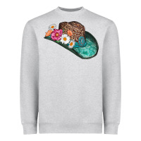 Heather Grey cowboy hat Heavyweight Sweatshirt - AdoDesignShop