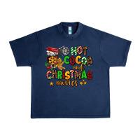 Navy hot cocoa and christmas movies Urban Heavy Tee - AdoDesignShop