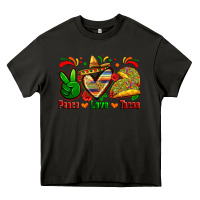 Asphalt peace love tacos Heavy Core Tee - Zillion Design Studio