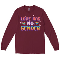Burgundy love no gender Long Sleeve Tee - MaliasSmallBusiness