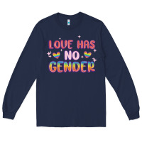Navy love no gender Long Sleeve Tee - MaliasSmallBusiness
