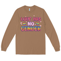 Toasted Coconut love no gender Long Sleeve Tee - MaliasSmallBusiness