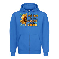 True Royal when you can't find the sunshine be the sunshine Zipper Hoodie - MaliasSmallBusiness