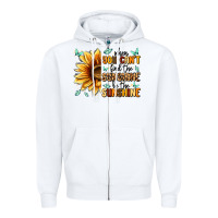 White when you can't find the sunshine be the sunshine Zipper Hoodie - MaliasSmallBusiness