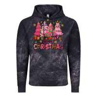 Cloud Black pink christmas trees Vintage Hoodie - AdoDesignShop