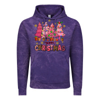 Cloud Purple pink christmas trees Vintage Hoodie - AdoDesignShop