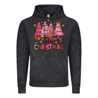 Vintage Black pink christmas trees Vintage Hoodie - AdoDesignShop