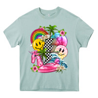 Arona summer smile face and beach vibes with rainbow tbw Heavy Core Tee - texasbilliewilder