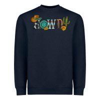 Navy howdy with cowboy hat and cactus Heavyweight Sweatshirt - Artiststas