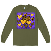 Army Green team spirit color purple and gold Long Sleeve Tee - JahusDesignShop