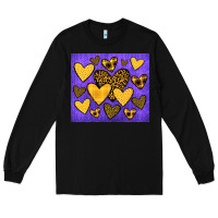 Black team spirit color purple and gold Long Sleeve Tee - JahusDesignShop