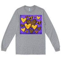 Heather Grey team spirit color purple and gold Long Sleeve Tee - JahusDesignShop
