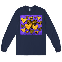 Navy team spirit color purple and gold Long Sleeve Tee - JahusDesignShop