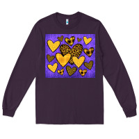 Plum team spirit color purple and gold Long Sleeve Tee - JahusDesignShop