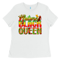 White future black queen Ladies Tee - texasbilliewilder
